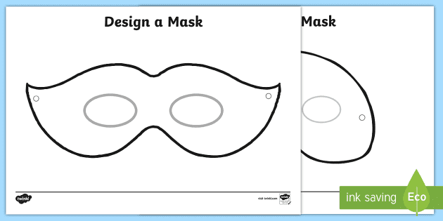 mask template twinkl Design a Mask  Art  Primary Resources