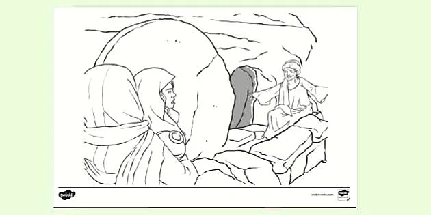 empty tomb coloring page