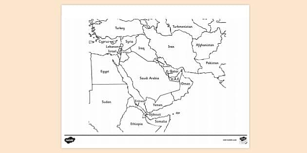 FREE! - Saudi Arabia Map Colouring | Colouring Sheets