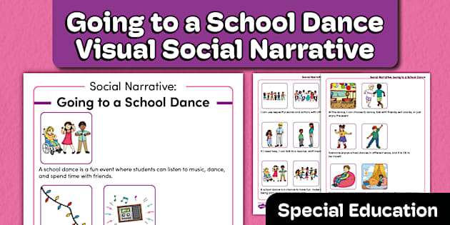 Going to a School Dance Visual Social Narrative for Special Education