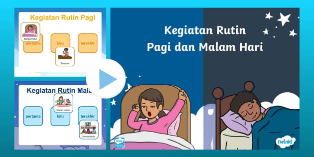 PowerPoint Kegiatan Rutin Pagi dan Malam [Editable] - Twinkl