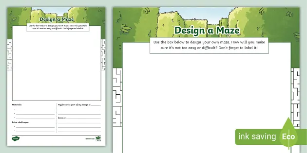 Design a Marble Maze Worksheet (Teacher-Made) - Twinkl