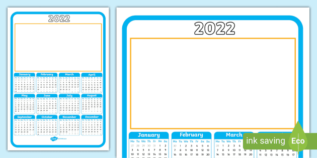 printable calendar 2022 christmas gift blank template