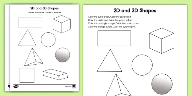 What are 2D and 3D Shapes?  Twinkl USA Teaching Resources