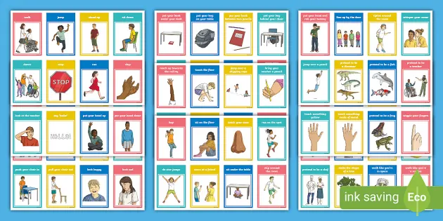 Simon Says Picture Cards