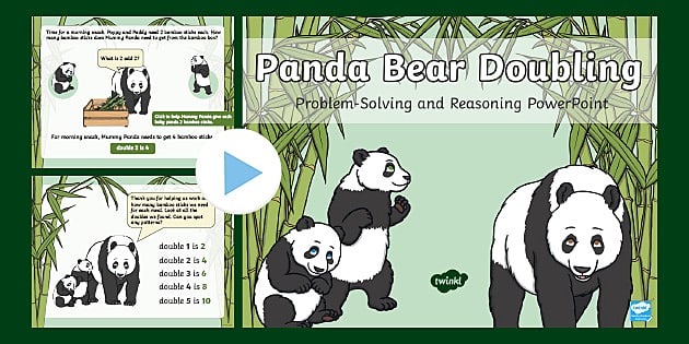 Panda Bear Doubling Problem-Solving and Reasoning PowerPoint