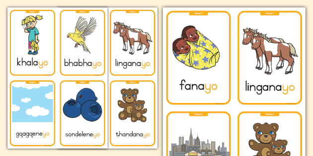 Ibanga 2 Izandi: Amagama Aphela Ngo-yo Flashcards 1 - Twinkl