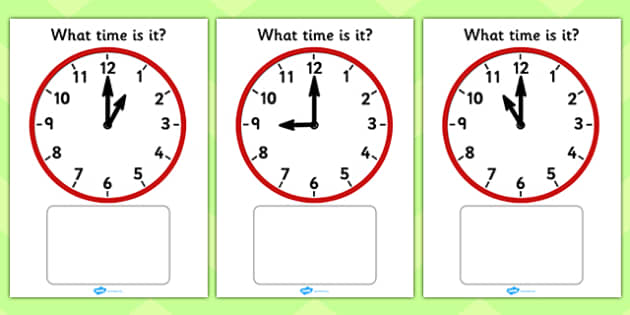 Clock Matching Game - O' Clock - ESL Clock Time Matching Game