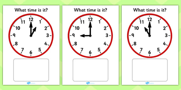 analogue clocks oclock matching game teacher made