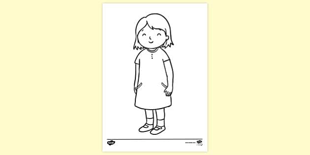 summer dress coloring page