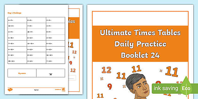 Ultimate Times Table Daily Practice Booklet 24 - Twinkl