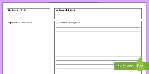 research activity worksheet