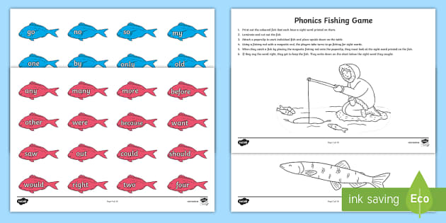 Sight Word - Fishing :: Teacher Resources and Classroom Games :: Teach This