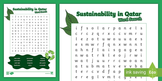 Sustainability Word Search (teacher made) - Twinkl