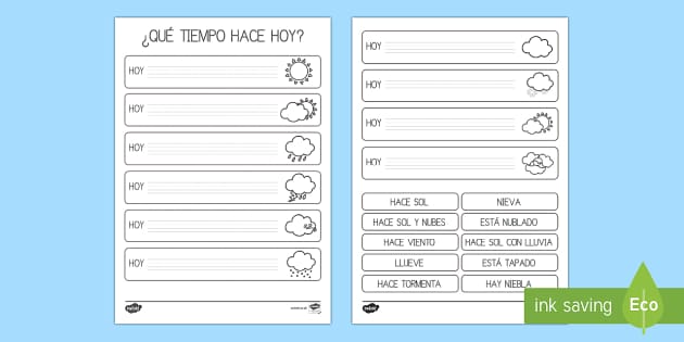 Ficha De Completar La Frase El Tiempo Teacher Made