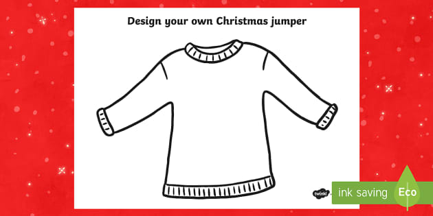 Christmas Jumper Template Design and Colour teacher made