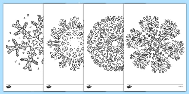 Download Mindfulness Colouring Snowflakes - mindfulness, colouring