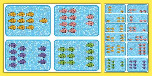 👉 Swimming Fish Conceptual Subitising to 10 Cards | Twinkl