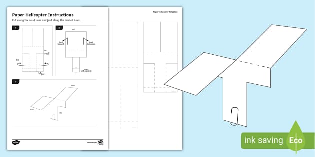 Paper Helicopter Template - Science Resources (teacher made)