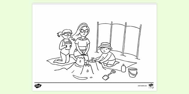 FREE! - Beach Colouring l Colouring Sheets (teacher made)