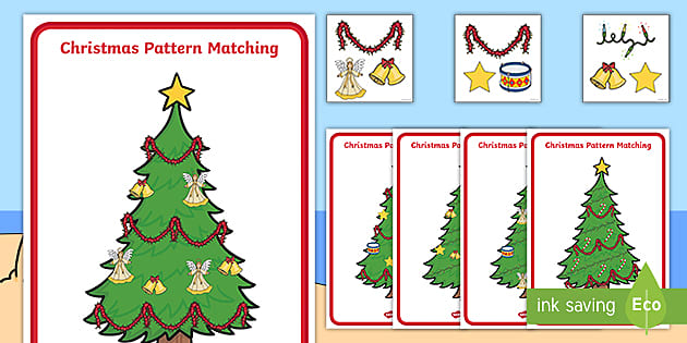 Christmas Pattern Matching (teacher made) - Twinkl