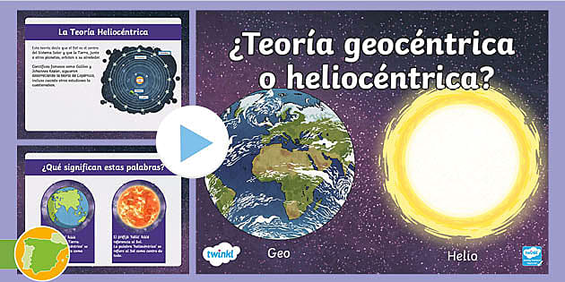 Presentación: Teoría geocéntrica o heliocéntrica para niños