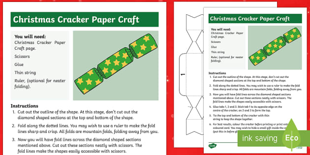 Cracker Template - Paper Craft Activity (teacher made)