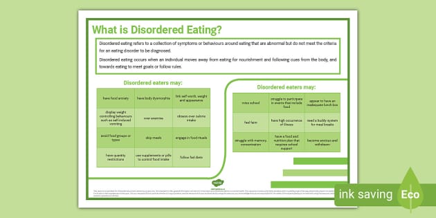 What is Disordered Eating? - Twinkl