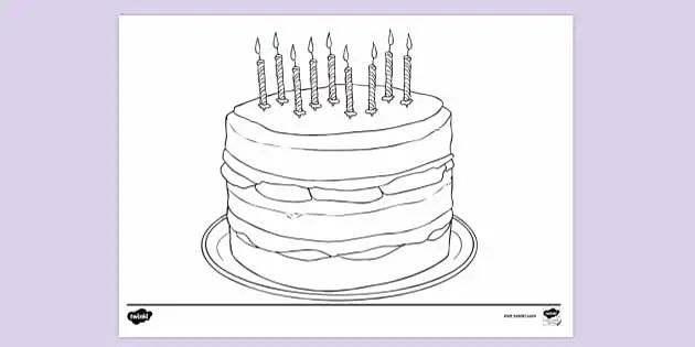 30+ Great Picture of Birthday Cake Coloring Page - albanysinsanity.com |  Birthday coloring pages, Happy birthday coloring pages, Cupcake coloring  pages