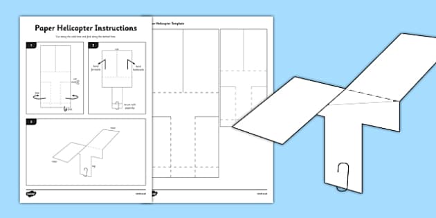 Paper Helicopter Template Science Resources
