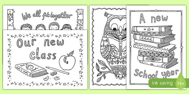 beginning of the year coloring pages