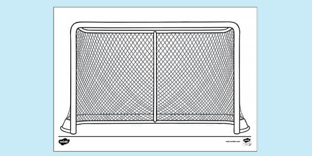 hockey net coloring page