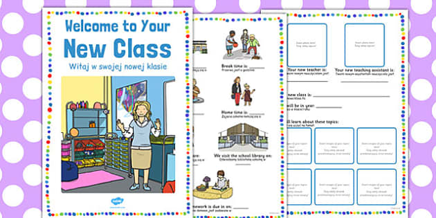 Welcome to Your New Class Booklet Polish Translation - polish