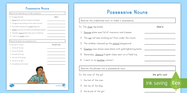 possessive nouns activity teacher made