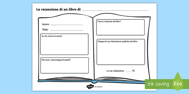 Scheda Libro per Bambini  Scuola Primaria (teacher made)