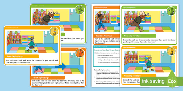 EYFS Maths Counts Actions Challenge: Counting Footsteps