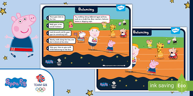 FREE! - Peppa Pig and Team GB: Balancing Activity Station Pack