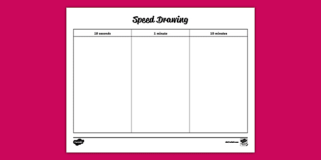 Printable Speed Drawing Challenge for Kids