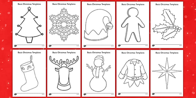 Christmas Outline and Templates Pack - Primary Resources