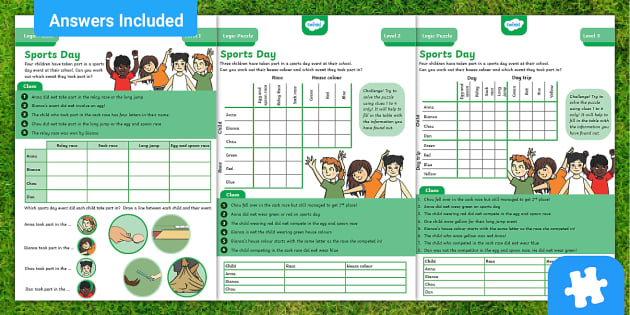 Interactive Sports Day Puzzle Game