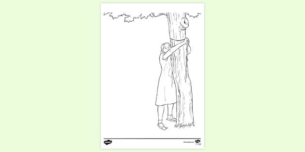 FREE! - Girl Measuring Tree Colouring Sheet | Colouring Sheets