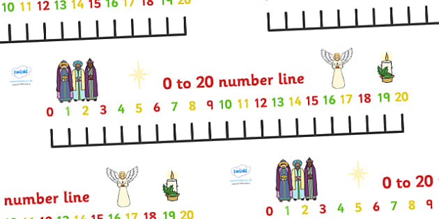 FREE! - Christmas Number Line Banner 0-20 (teacher made)