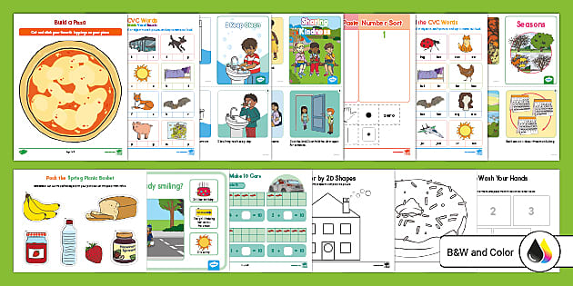 Kindergarten Spring Sub Packet | Twinkl (Teacher-Made)