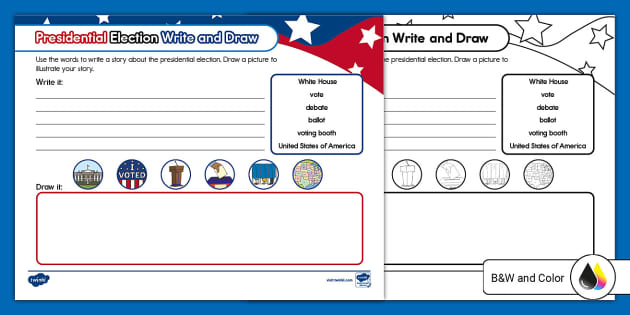 First Grade Presidential Election Write and Draw Activity