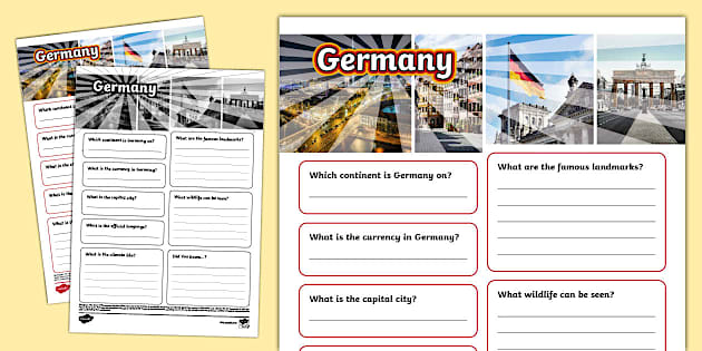 Germany Fact File Template (Teacher-Made) - Twinkl