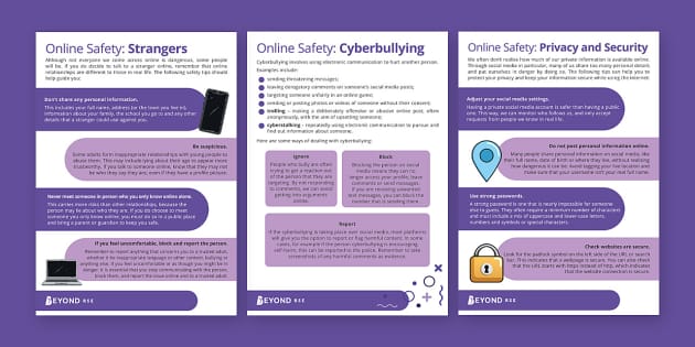 Online Safety Poster Pack Health And Wellbeing Beyond 8184