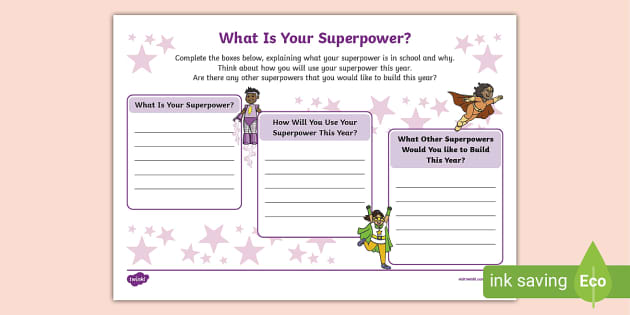 What's Your Superpower? Worksheet - Icebreaker Activity