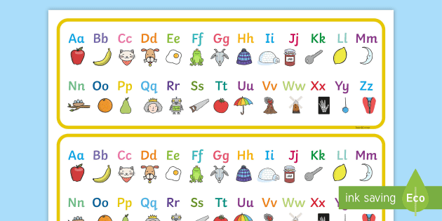 Printable Alphabet Chart For Kindergarten A-Z Resources