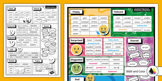 Ordering Adjectives for Emotions and Feelings KS2 Synonyms Worksheets Pack