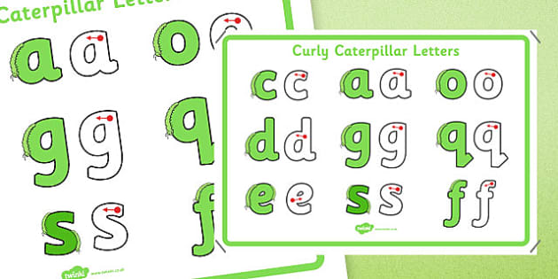 Curly Caterpillar Letters Formation Display Poster Twinkl